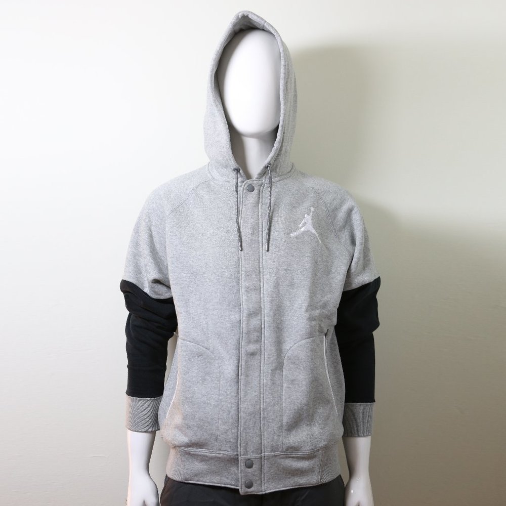 DESIGN JORDAN FULL ZIP HOODIE GREY/BLACK 689020-06